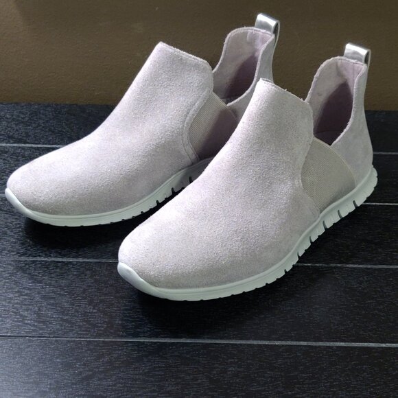 Cole Haan Zerogrand Grey Suede Slip On Booties NWOT SIZE 8 - Picture 1 of 8